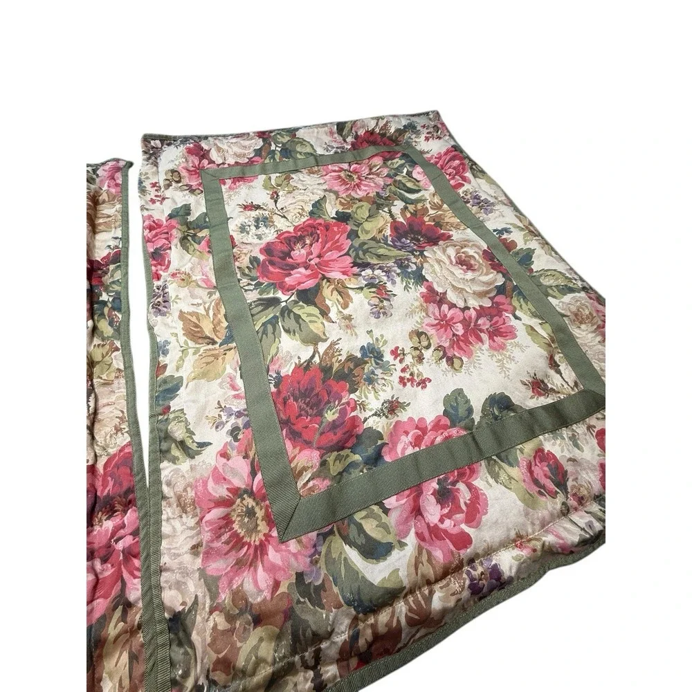 VTG 5 Piece Chaps Ralph Lauren Rosemont Q Comforter, Shams Bedskirt Reversible